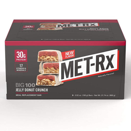 Met-Rx Bars JELLY DONUT CRUNCH Met-Rx BIG 100 Bar 9/BOX