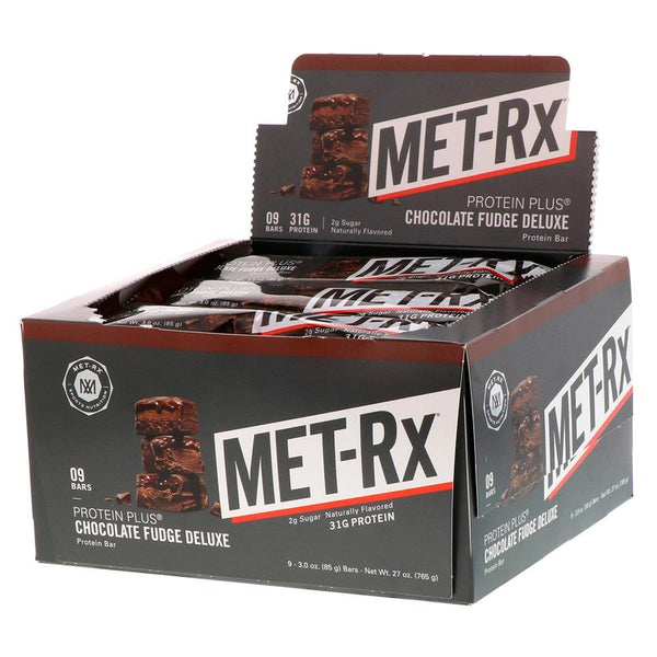 Met-Rx Bars CHOCOLATE FUDGE Met-Rx Protein Plus Bar 9/Box (1547234181164)