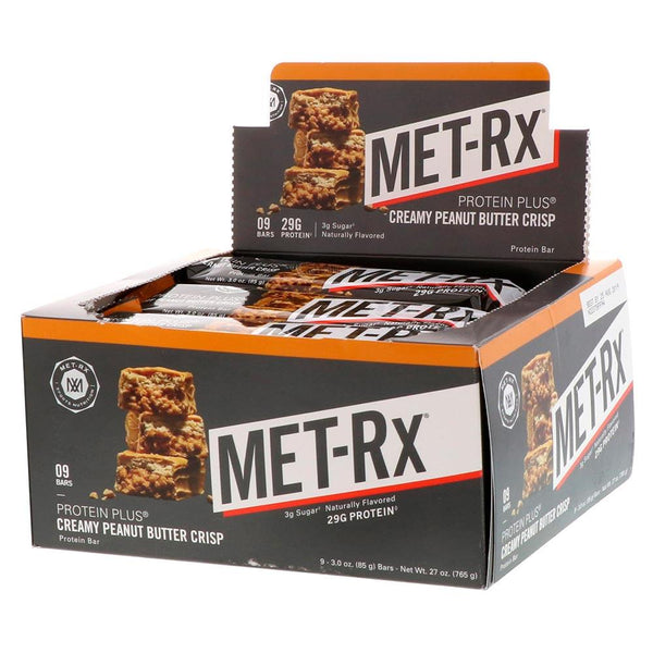 Met-Rx Bars PB CRISP Met-Rx Protein Plus Bar 9/Box (1547234181164)