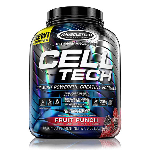 MuscleTech Sports Nutrition & More Fruit Punch MuscleTech Cell-Tech 6 Lbs (581591138348)