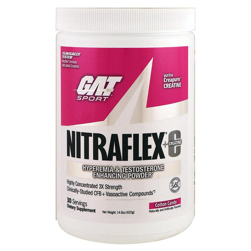 GAT Sports Nutrition & More Cotton Candy Nitraflex+Creatine 30 Servings (1393080369196)