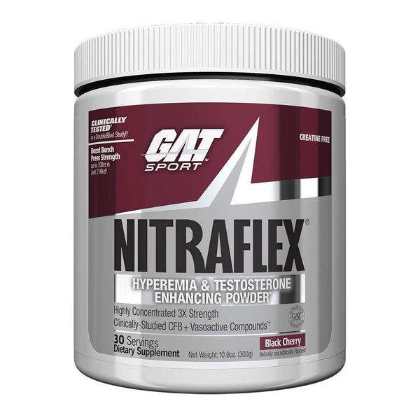 GAT Sports Nutrition & More Black Cherry GAT Nitraflex 300 Grams