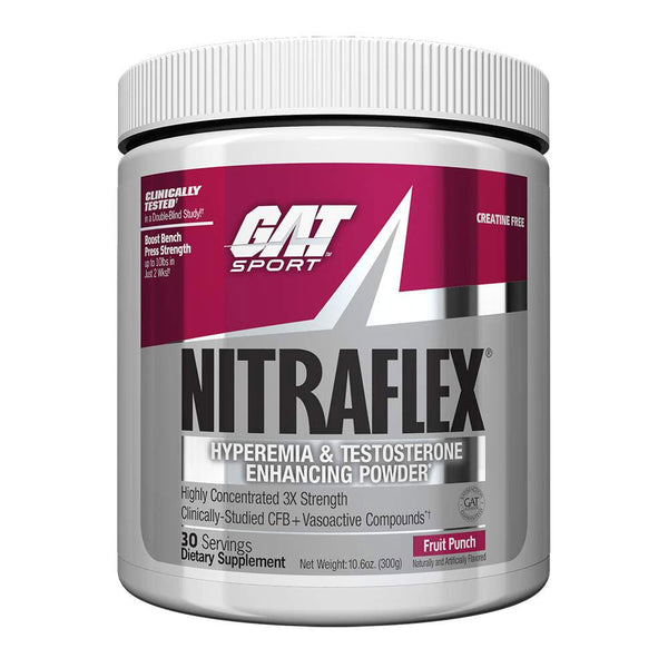GAT Sports Nutrition & More Fruit Punch GAT Nitraflex 300 Grams