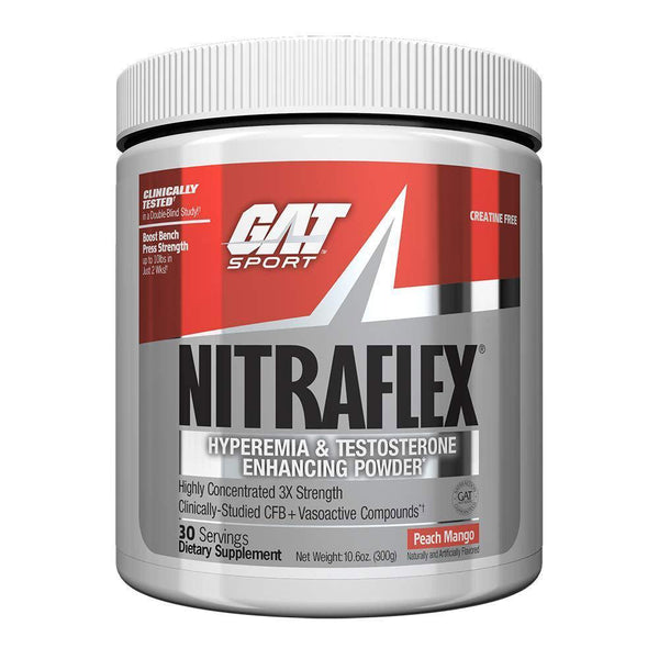 GAT Sports Nutrition & More Peach Mango GAT Nitraflex 300 Grams