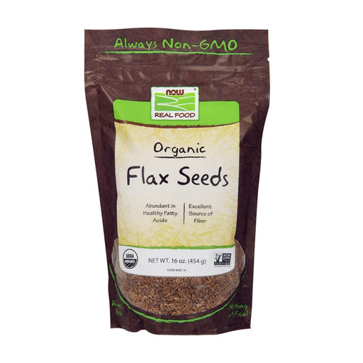 Now Foods Vitamins, Minerals, Herbs & More Now Foods Organic Flax Seeds 16 oz (580558979116)