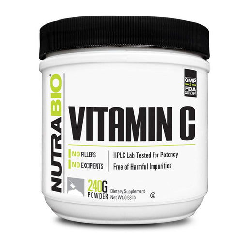 NutraBio Vitamins & Minerals NutraBio Vitamin C 240 Grams (4436578861171)