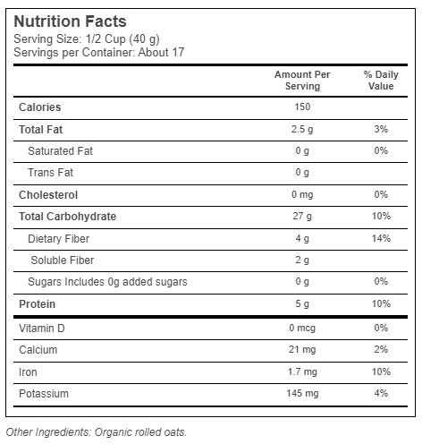 Now Foods Vitamins, Minerals, Herbs & More Now Foods Organic Rolled Oats 24 oz