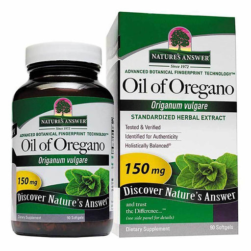 Nature's Answer Vitamins, Minerals, Herbs & More Nature's Answer Oil of Oregano 150mg 90 Softgels (582095601708)
