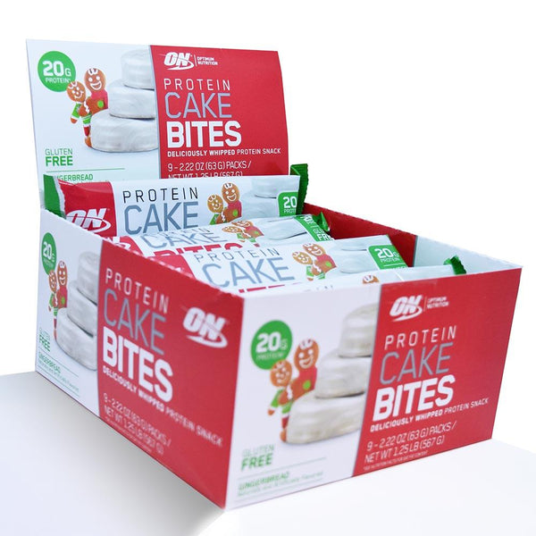 Optimum Nutrition Sports Nutrition & More Gingerbread Optimum Nutrition Protein Cake Bites 12/Box (582543867948)