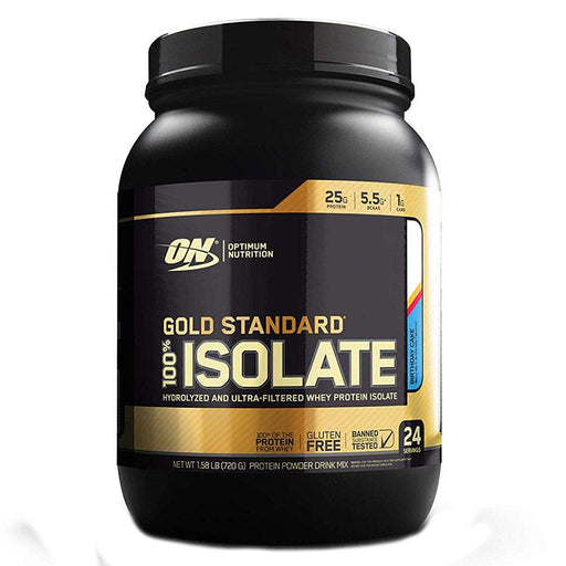 Optimum Nutrition Protein Powders Birthday Cake Optimum Nutrition Gold 100% Isolate 24 Servings (1730995748908)