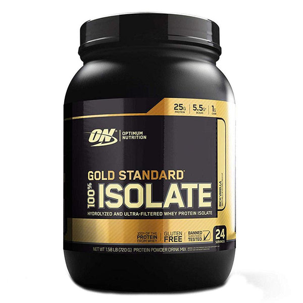 Optimum Nutrition Protein Powders Rich Vanilla Optimum Nutrition Gold 100% Isolate 24 Servings (1730995748908)