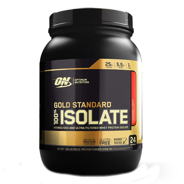 Optimum Nutrition Protein Powders Strawberry Cream Optimum Nutrition Gold 100% Isolate 24 Servings (1730995748908)