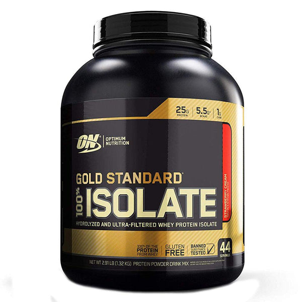 Optimum Nutrition Protein Powders Strawberry Cream Optimum Nutrition Gold 100% Isolate 44 Servings (1730990571564)