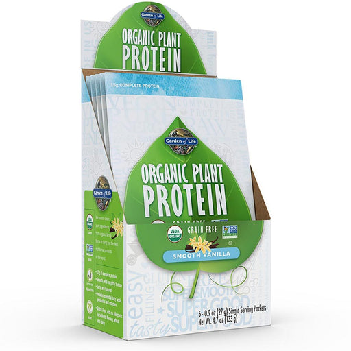 Garden of Life Sports Nutrition & More Smooth Vanilla Garden of Life Organic Plant Protein (Non-GMO) 5 Packet (582119981100)