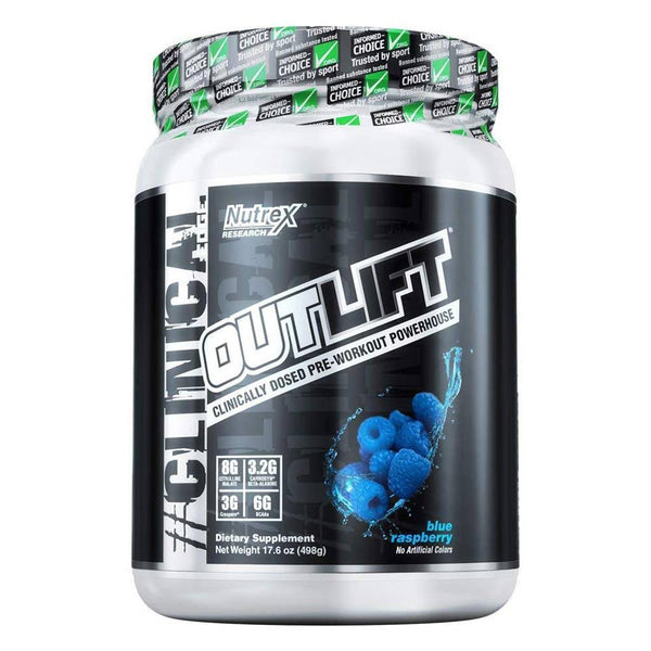 Nutrex Research Pre-Workouts Blue Raspberry Nutrex Research Outlift 20 Servings