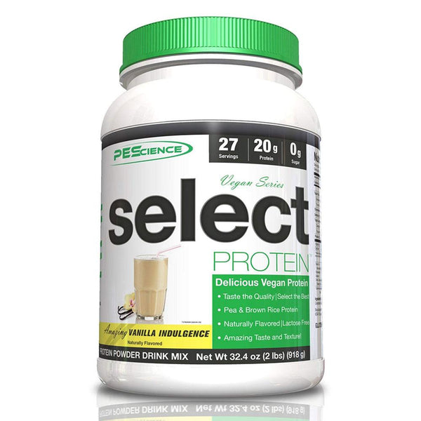 PEScience Protein Powders Amazing Vanilla Indulgence PEScience Select Vegan Protein 27 Servings