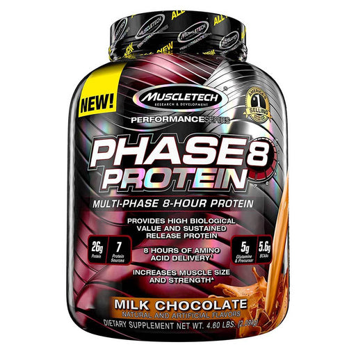 MuscleTech Sports Nutrition & More Milk Chocolate MuscleTech Phase 8 4.4 Lbs (581636816940)