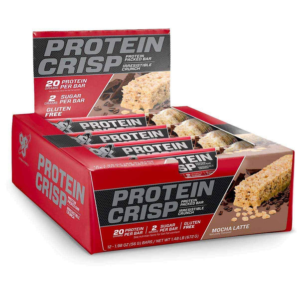 BSN Bars Mocha Latte BSN Protein Crisp 12/Box