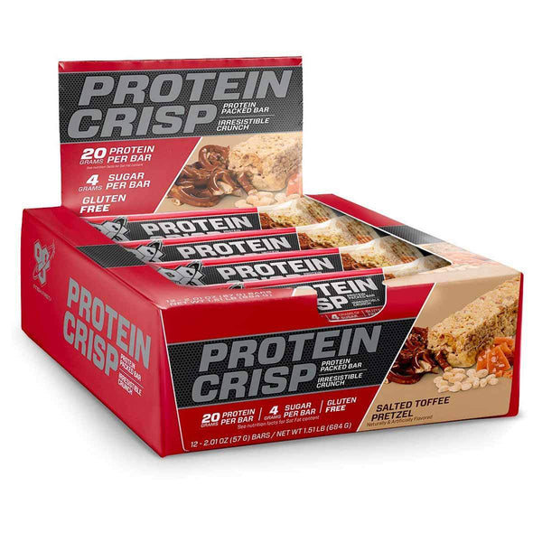 BSN Bars Salted Toffee Pretzel BSN Protein Crisp 12/Box