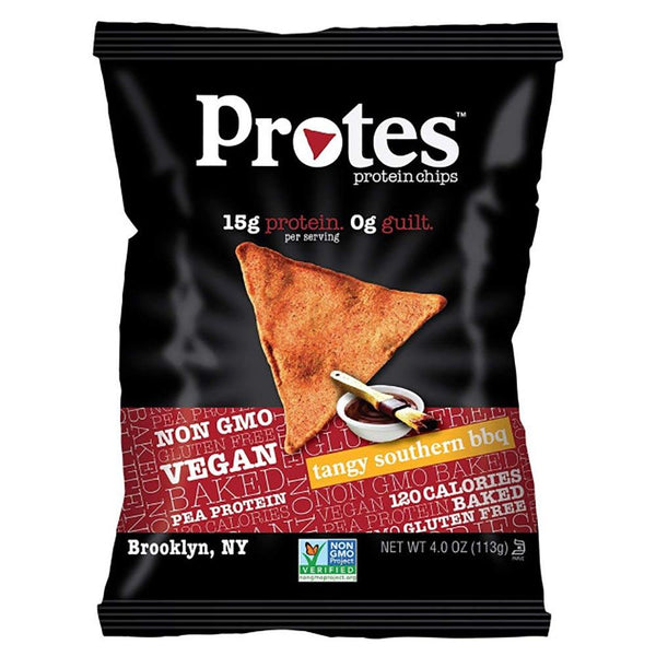 PROTES Foods Juices Tangy Southwest BBQ Protes Protein Chips 12/Box 4oz Bags (1700663820332)