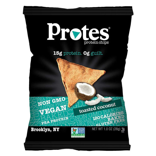 PROTES Foods & - Juices Toasted Coconut Protes Protein Chips 24/Box 1oz Bags (1700685414444)