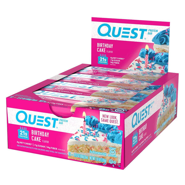 Quest Nutrition Sports Nutrition & More Birthday Cake Quest Nutrition Quest Bar Protein Bar 12/Box