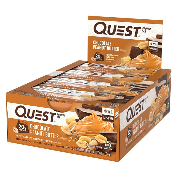 Quest Nutrition Sports Nutrition & More Chocolate Peanut Butter Quest Nutrition Quest Bar Protein Bar 12/Box