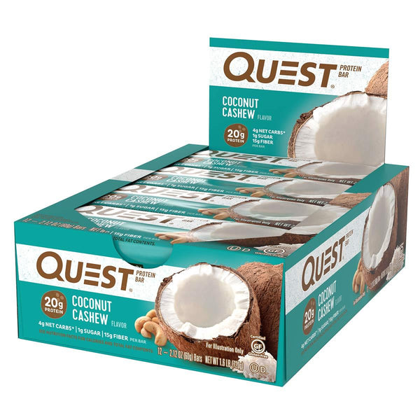 Quest Nutrition Sports Nutrition & More Coconut Cashew Quest Nutrition Quest Bar Protein Bar 12/Box