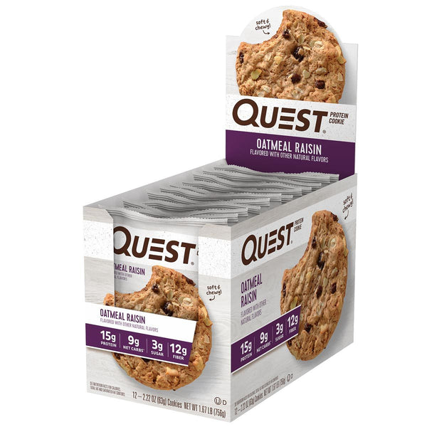 Quest Nutrition Sports Nutrition & More Oatmeal Raisin Quest Nutrition Cookies 12/Box