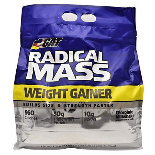 GAT Protein Powders CHOCOLATE MILKSHAKE GAT RADICAL MASS 10LB (3939043541036)
