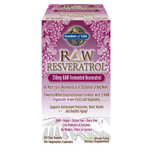 Garden of Life Vitamins, Minerals, Herbs & More Garden of Life Raw Resveratrol 350mg 60 Vege Caps