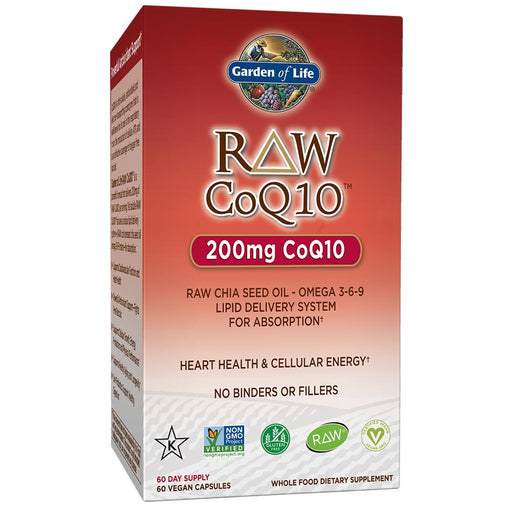 Garden of Life Vitamins, Minerals, Herbs & More Garden of Life Raw CoQ10 200mg 60 Vege Caps