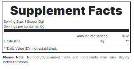 Redcon 1 Amino Acids Redcon1 Basic Training Series L-Citrulline 60 Servings