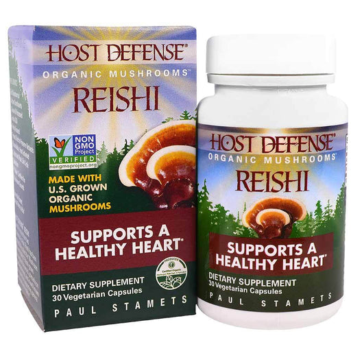 Fungi Perfect Vitamins, Minerals, Herbs & More Fungi Perfect Host Defense Reishi 30 Vege Caps (582468960300)