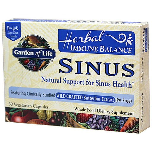 Garden of Life Vitamins, Minerals, Herbs & More Garden of Life Immune Balance Sinus 30 Vegetarian Capsules