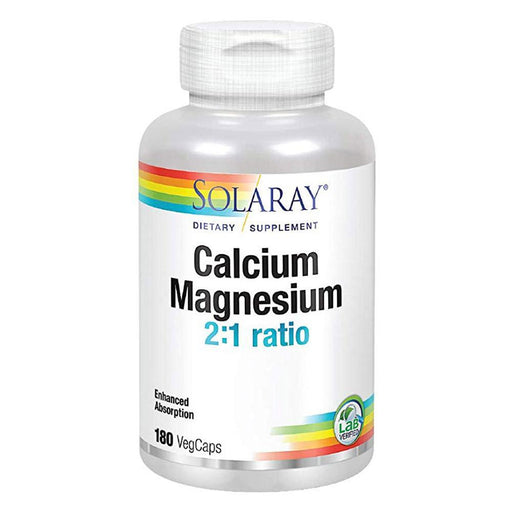Solaray Vitamins, Minerals, Herbs & More Solaray Calcium and Magnesium 2:1 Ratio 180 VegCaps