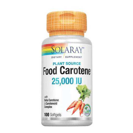 Solaray Vitamins, Minerals, Herbs & More Solaray Food Carotene 25,000 IU 100 Perlecaps (580513497132)