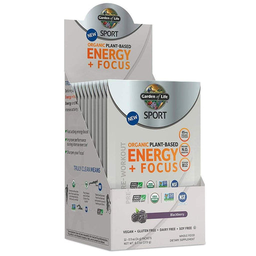 Garden of Life Sports Performance & - Recovery Default Garden of Life Sport Organic Pre-Workout Energy plus Focus 12 Count Blackberry Packets