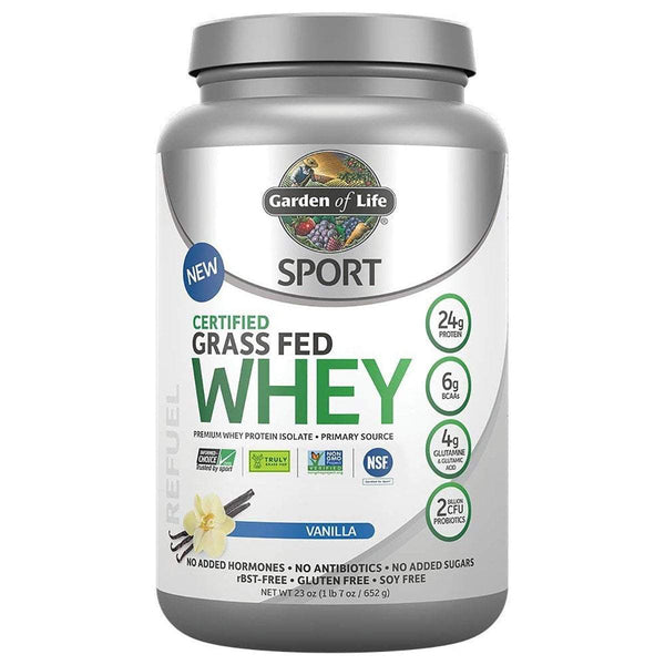 Garden of Life Protein Powders Vanilla Garden Of Life Sport Grass Fed Whey 20 Servings