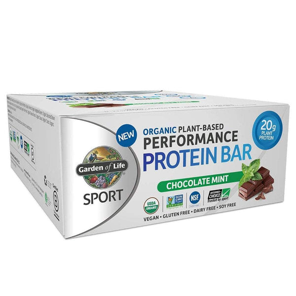Garden of Life Bars Chocolate Mint Garden Of Life Sport Organic Plant-Based Protein Bar 12/Box