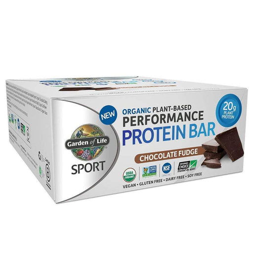 Garden of Life Bars Chocolate Fudge Garden Of Life Sport Organic Plant-Based Protein Bar 12/Box
