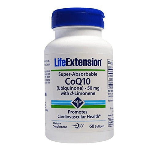 Life Extension Vitamins, Minerals, Herbs & More Life Extension Super-Absorbable CoQ10 with d-Limonene 50 mg 60 Softgels (581050564652)
