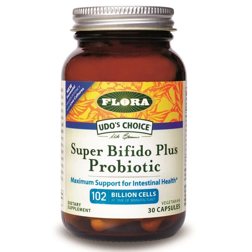 Flora (Udo's Choice) Vitamins, Minerals, Herbs & More Flora Super Bifido Plus Probiotic 30 Vege Caps