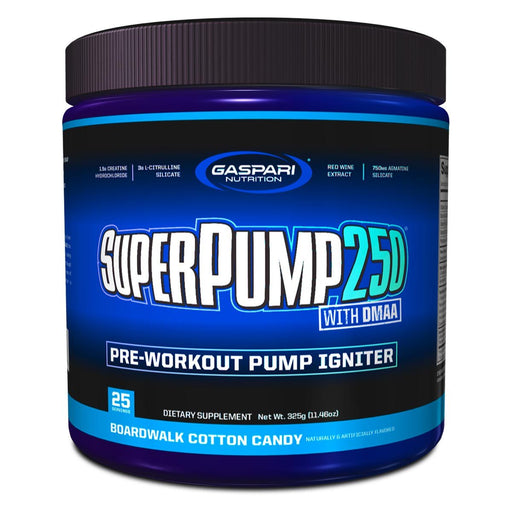 Gaspari Nutrition Sports Nutrition & More Boardwalk Cotton Candy Gaspari Nutrition Super Pump 250 25 Servings (582510477356)