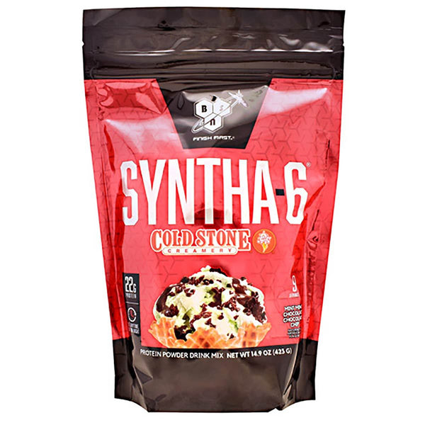 BSN Protein Powders Mint Mint Chocolate Chocolate Chip Syntha-6 Cold Stone Creamery 9 Servings 14Oz (1333957853228)