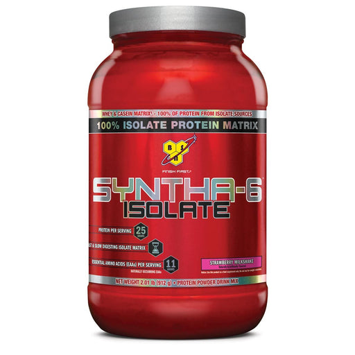 BSN Sports Nutrition & More Strawberry Milkshake BSN Syntha-6 Isolate 2.01 Lbs (581536514092)