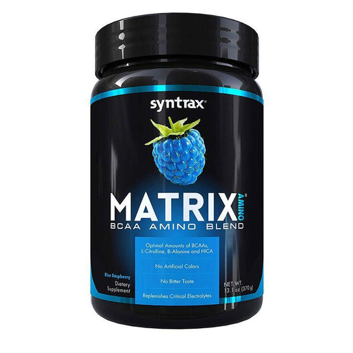Syntrax Amino Acids Blue Raspberry Syntrax Matrix BCAA Amino Blend 370g (1600806256684)