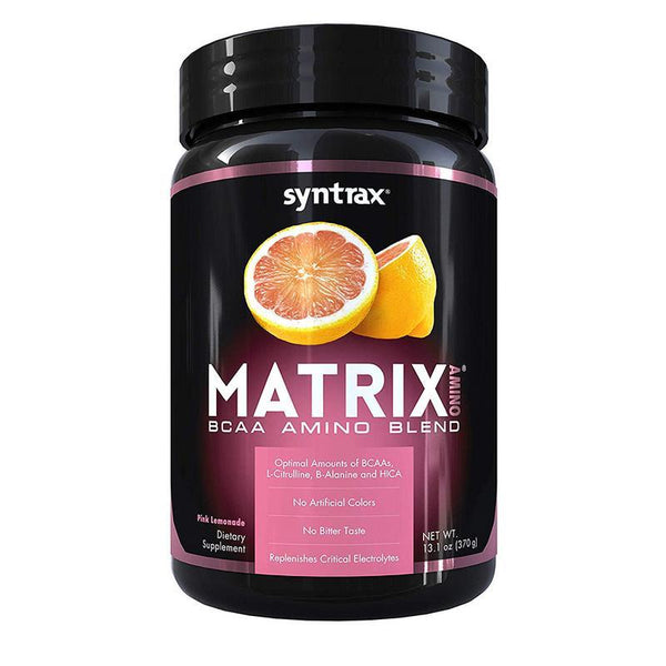 Syntrax Amino Acids Pink Lemonade Syntrax Matrix BCAA Amino Blend 370g (1600806256684)