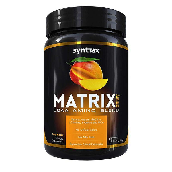 Syntrax Amino Acids Tangy Mango Syntrax Matrix BCAA Amino Blend 370g (1600806256684)