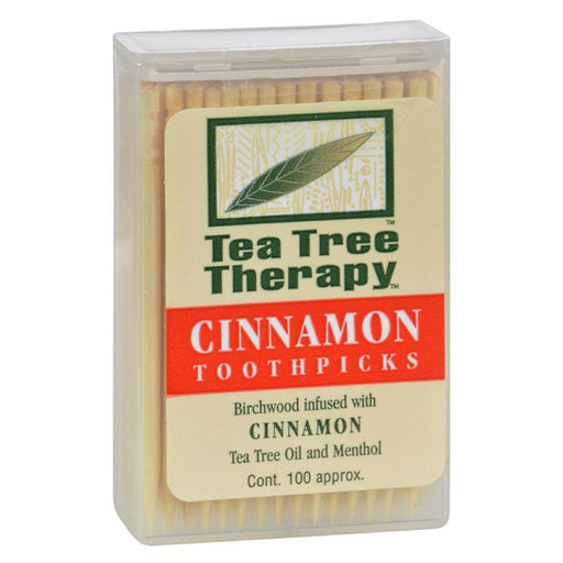 Tea Tree Therapy Specialty Health Products Cinnamon Tea Tree Therapy Toothpicks 100 Sticks
